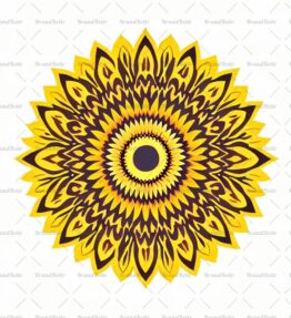 Abstrakte Sonnenblumenmandala